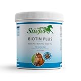 Stiefel Biotina Plus para Caballos, fórmula Triple biotina, metionina y Zinc, para pezuñas Fuertes, Piel, Piel, Cuerno, Mejora la Calidad de Las pezuñas, apoya el Crecimiento de