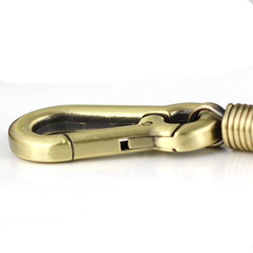 Image of maycom Retro Style Simple Strong Carabiner Shape Keychain Key Chain Ring Keyring Keyfob Key Holder (Bronze)