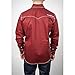 Western Welder Outfitting - Welding Shirt Western Style | Light Weight Tripled-Stitched Welding Shirts, Relaxed Fit, Non FR (L, Burgundy/White)