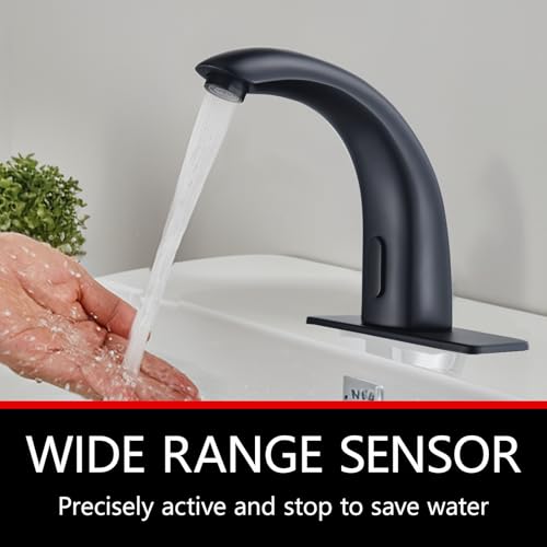 Grifo de baño negro sin contacto de alta gama y diseño exclusivo 3