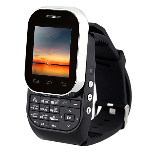 KEN XIN DA W1 Smart Watch Phone 1.44" SC6531 0.32GHz 32MB(RAM)+32MB(ROM) 0.08MP GSM900/1800 Dual Card Slide-out Keyboard Style