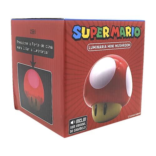 Luminária Mini Cogumelo Com Som Super Mario Oficial