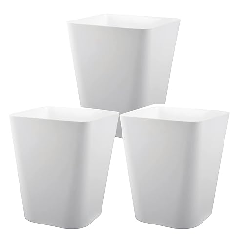 Heagoale Basurero de plástico pequeño para baño, cesta cuadrada de basura para baño, oficina, dormitorio, oficina en casa, debajo del escritorio,