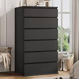Jocoevol Black 7 Drawer Dresser