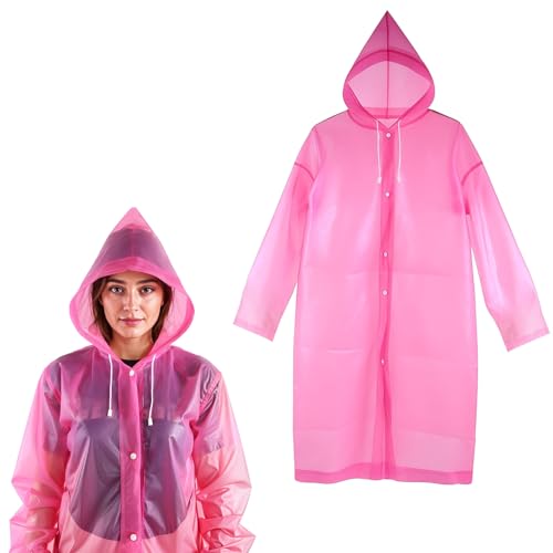 Regenponcho Damen Regencape Damen Wiederverwendbarer Regenmantel Leichter regenschutz Regencape für Fahrrad Wandern Konzert Stadion Camping Angeln Festival