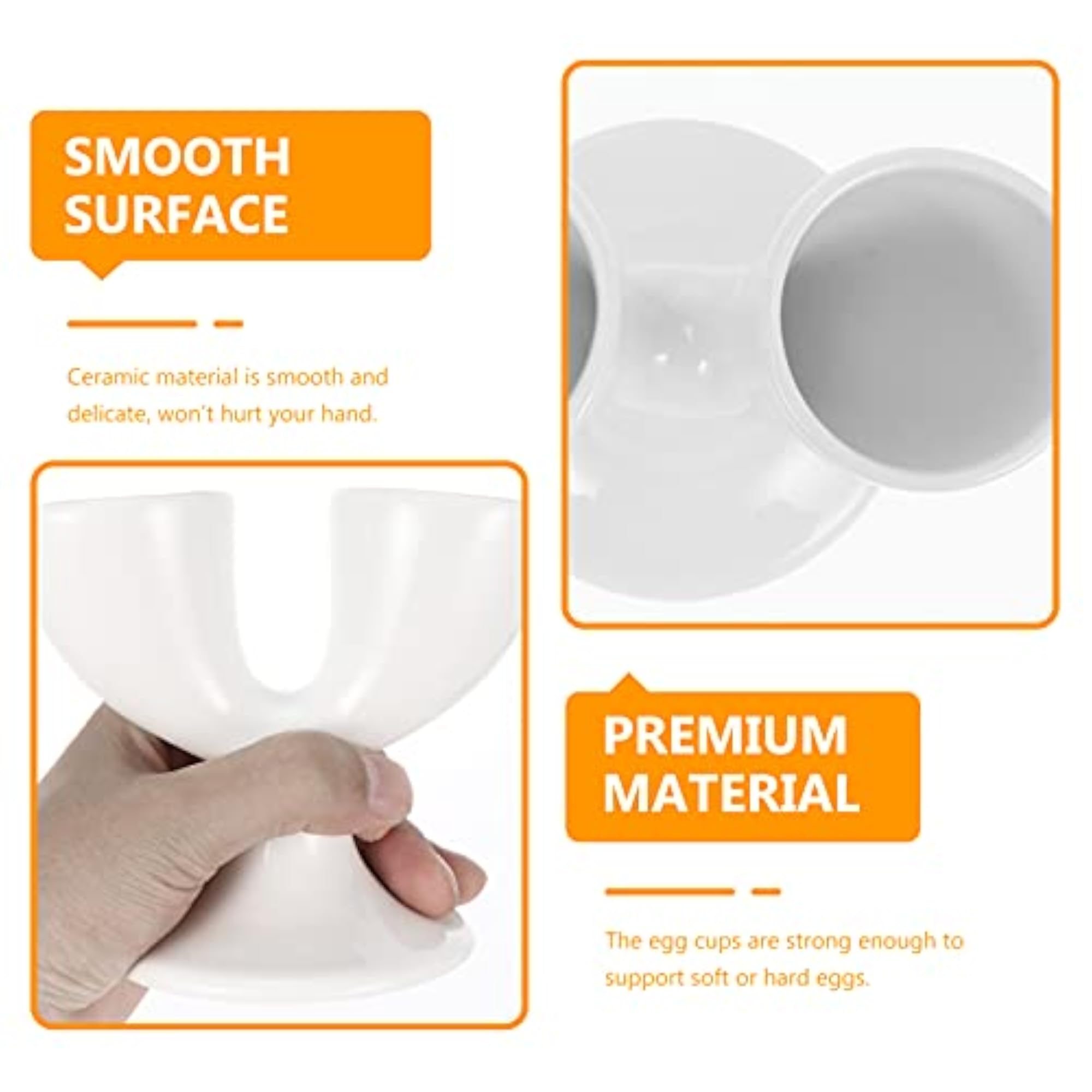 Ceramic Egg Tray, Anti-Slip Egg Holder for Refrigerator