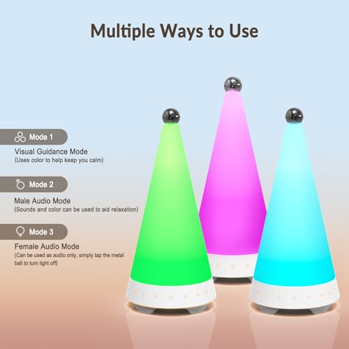 Mindfulness 4-7-8 Breathing Practice Machine with Sound & Light Guidance, Auditory and Visual Meditation “Breathing Tree” for Stress & Anxiety Relief, Sleep Aid, with Night Light, Gift for Adults - Image 4