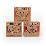 Outlaw “The Outlaw's Life” Western Cologne Gift Set - The Scent of the Wild West in 3 Perfectly Pocket-sized Solid Cologne Tins - 1 oz Each - Handmade in the USA
