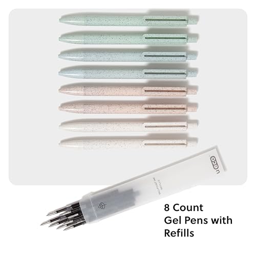 U Brands U-Eco Ballpoint Click Pens with Refills, Set of 8, Core Speckle, Medium (0.7 mm) Point, Black Ink by U Brands - Image 2