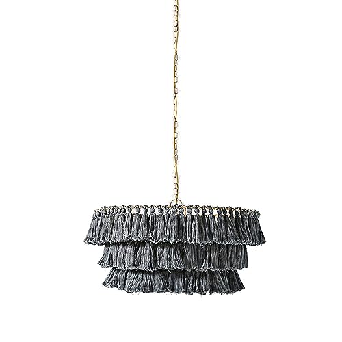 Lampe suspendue industrielle et macramé d'exception pour chambre