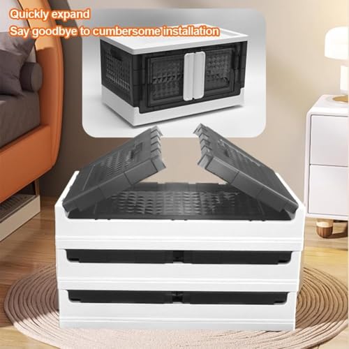 Boîte de rangement plastique transparent empilable avec couvercle
