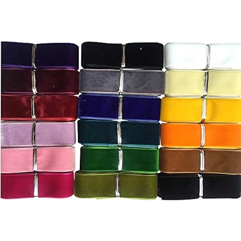 Chenkou Craft 20 Yards Velvet Ribbon Set Cover