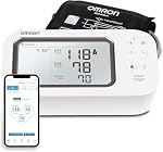 OMRON Moniteur de pression artérielle du bras supérieur d'or - Couffin de bras de pression artérielle cliniquement validé - Utilisation OMRON Connectez l'application pour les mesures illimitées