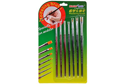 Pinceaux à modeler en plastique souple Master Tools 09900 kit de 7 formes assorties