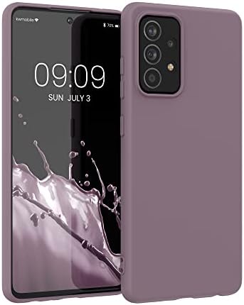 kwmobile TPU Case Compatible with Samsung Galaxy A52 / A52 5G / A52s 5G - Case Soft Slim Smooth Flexible Protective Phone Cover - Metallic Berry