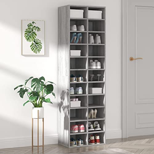 Étagère à chaussures en bois Sonoma gris Mangloder à 22 compartiments - 2