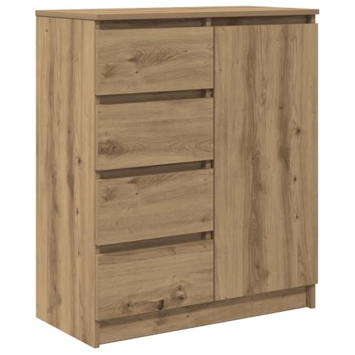 vidaXL Aparador con cajones Roble Artisan 71x35x84cm Madera ingeniería, Armario de almacenaje, Mueble aparador, Mueble de Pasillo, Mueble Buffet