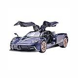 iPariser Alloy Collectible Blue Pagani Huayra Dinastia Toy Vehicle Pull Back Die-Cast Car with Light