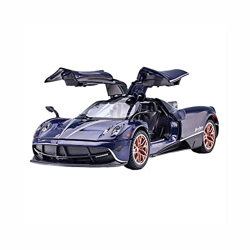 Image of Metal Pull Back Diecast Car 1:32 Pagani Pull Back Car Model With Sound Light Boys Gifts Toys For Kids [Pack Of 1] , Multicolor