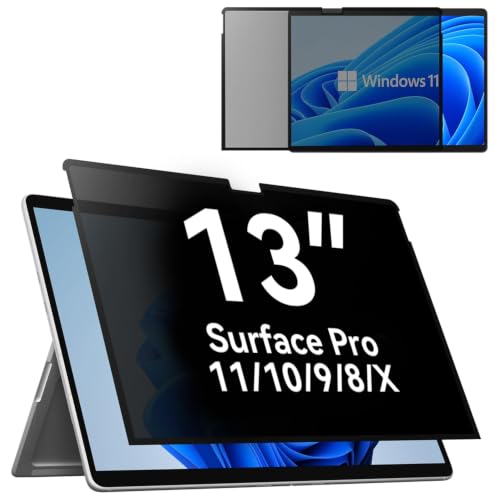 Surface Pro 11 / 10 / 9 / 8 / X 13�C���` �p�`�����h�~�A�ȒP�ɃI��/�I�t�A���O���\ �S���� �v���C�o�V�[�t�B���^�[ �̂������h�~ �t�B���� ���˖h�~ �u���[���C�g�J�b�g �ASurface Pro 13�C���`�p���b�v�g�b