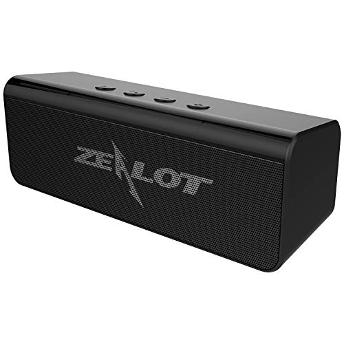 Zealot S31 Enceinte portable Bluetooth 5.0 Haut-parleur sans fil stéréo puissant avec microphone intégré, 10 heures de lecture AUX/TF card/USB pour extérieur maison voyage