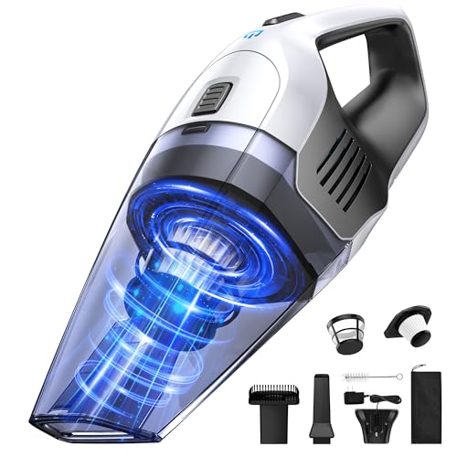 Handheld Vacuum Cleaner, Powerful Suction Portable Lightweight Hand Held Vacuum Cordless with 25-30Mins Long Runtime Rechargeable Battery Quick Charge for Home, Car, Carpet Stairs, Pet Hair Cleaning by Portutif - Used condition - CA$44.71