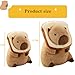 LVQING Cute Capybar Stuffed Animals with Wearable Toast headsetwear Capybar, Gifts for Kids (11 in Bread Capybar)