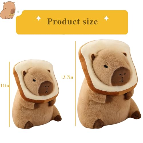 LVQING Cute Capybar Stuffed Animals with Wearable Toast headsetwear Capybar, Gifts for Kids (11 in Bread Capybar) by LVQING - Used condition - Image 7
