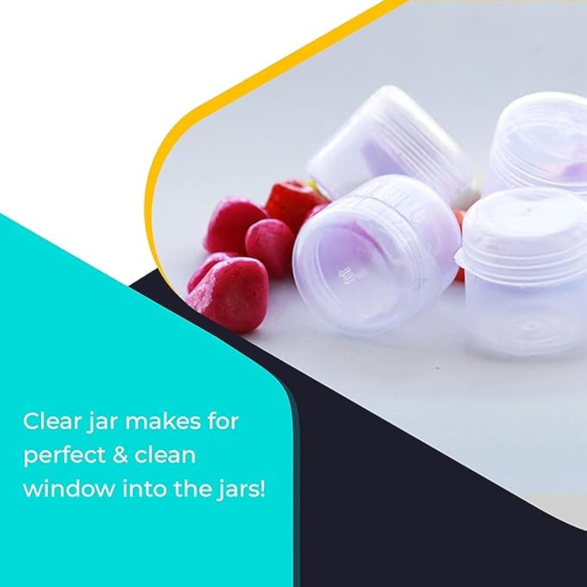Clear Transparent Plastic Jar Container for Cosmetics