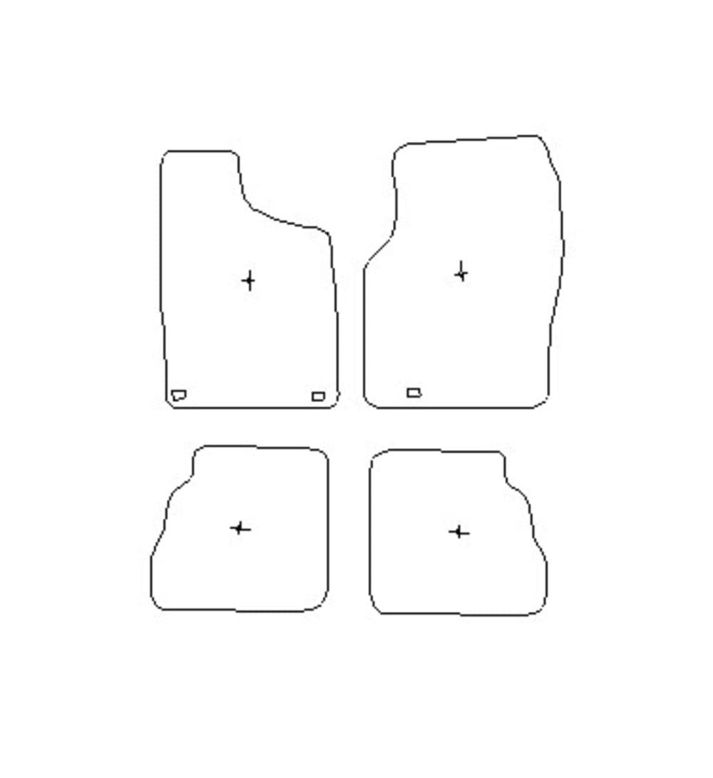 Set di tappetini per auto in gomma compatibile/di ricambio per Saab 93 (anni 1998-2002), resistenti, impermeabili, antiscivolo
