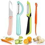 4-Piece Vegetable Peeler Set | Y Peeler for Potatoes, Apples, Carrots, Zucchini and Cucumber | Comfo