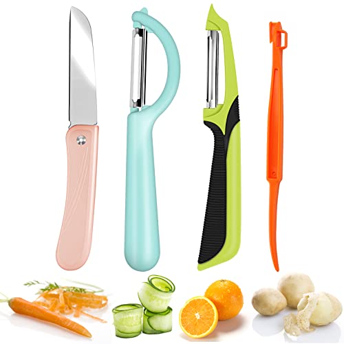 4-Piece Vegetable Peeler Set | Y Peeler For Potatoes, Apples, Carrots, Zucchini And Cucumber | Comfortable Grip Handles | Effortlessly Peel Veggies And Fruits #TOP4