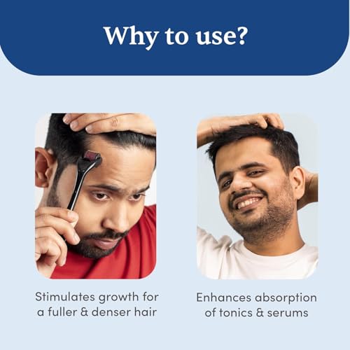 Image of 1 mm Derma Roller | With 540 Titanium Alloy Needles | Promotes Beard & Hair Growth & Reduces Acne Scars | Safe & Effective to Use