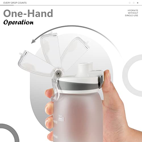 Opard 30Oz Sports Water Bottle With Leak Proof Flip Top Lid Bpa Free Tritan Reusable Plastic For Gym And Outdoor #TOP4