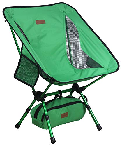 TREKOLOGY YIZI GO Portable Camping Chair - Compact Ultralight Folding Backpacking Chairs, Small Collapsible Foldable Packable Lightweight Backpack Chair in a Bag for Outdoor, Camp, Picnic, Hiking