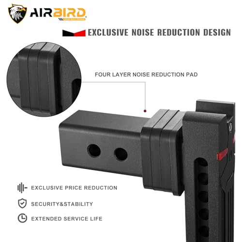 Airbird Anti-Rattle Adjustable Trailer Hitch Ball Mount, 2.5-Inch Receiver, 7 Inch Drop, 2 and 2-5/16-Inch Balls, 18,000 LBS, Truck Hook Three Balls Mount for Towing RVs and Motorcycles - Thumbnail 5