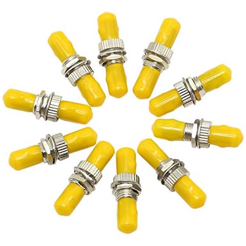 GELRHONR ST Fibre Coupler ST to ST/APC Simplex Multimode Connector, ST-ST Fiber Coupler Adapter(10pcs) Cover