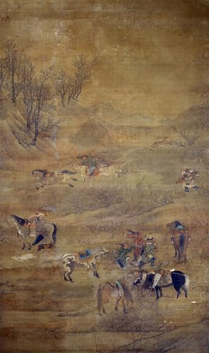 Affiche Cavalier mongol Zhao Mengfu tableau décoration murale toile 60x90cm