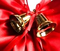 CaPiSo 20x40 cm Große Satin-Doppelschleife ohne Basteln Schleife Geburtstag Weihnachtsschleife Weihnachten Hochzeit Doppelschleife Satinschleife (Glocken Rot) – Ansicht 4