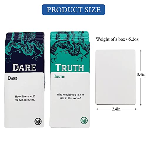 Wdehpbz Truth Or Dare Card Game,Fun Party Games For Friends College, Birthdays, And Game Night #TOP28