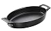 Produktbild Revol 647582 Belle Cuisine Auflaufform oval, Porzellan, Schwarz mit Fonté 24 x 15,5 x 4 cm