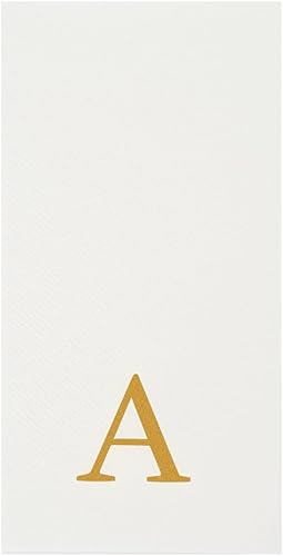 Miniatura 424 de Luxenap - Toallas de invitados de 15.8 x 7.9 pulgadas, 50 toallas de mano con letras plateadas, letra "P", fuente Sans Serif, servilletas de papel
