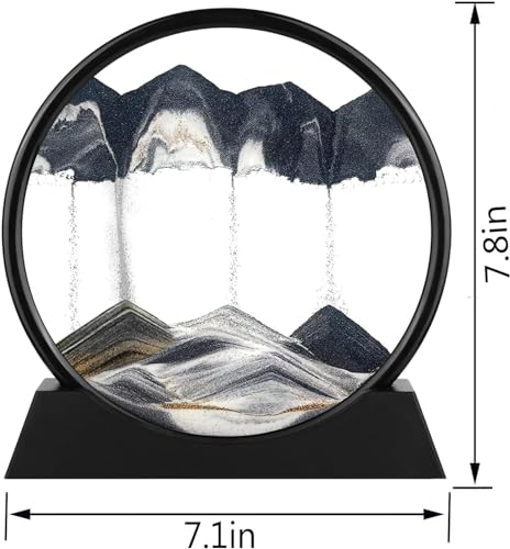 Bocnity Pintura 3D de areia movediça arte de areia movediça movimento líquido ampulheta 3D fundo mar