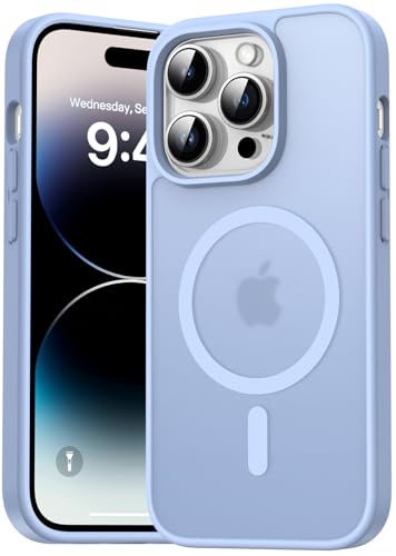 Natiiozie Magnetisch Hülle Kompatibel mit iPhone 14 Pro Max, Matt Handyhülle Kompatibel mit MagSafe, Stoßfest Kratzfest ...
