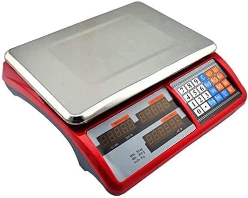 MYUYEE Electronic Scales Multifunctional Digital Counting Scale Portable Electronic Weighting Precision Scales With Lcd Display Tare Features (Red-30Kg/5G)