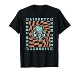 WNBA New York Liberty Retro Wavy Checkerboard T-Shirt