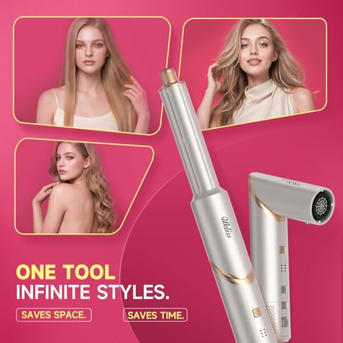 Ukliss 8 in 1 Hair Dryer Brush & Multi Hot Air Styler–Foldable 110,000 RPM Blow Dryer Brush Tool Set with Diffuser Auto-Wrap Curler for Fast Drying Curling Straightening Hair Daily Styling — view 5