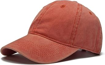 Perlotus Orange Vintage Fabric Men's Women's Baseball Cap