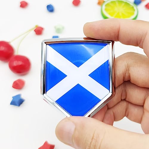 Emblema de Escocia Overdecor cromado para parachoques de coche pack de 2 calcomanías 3D 2