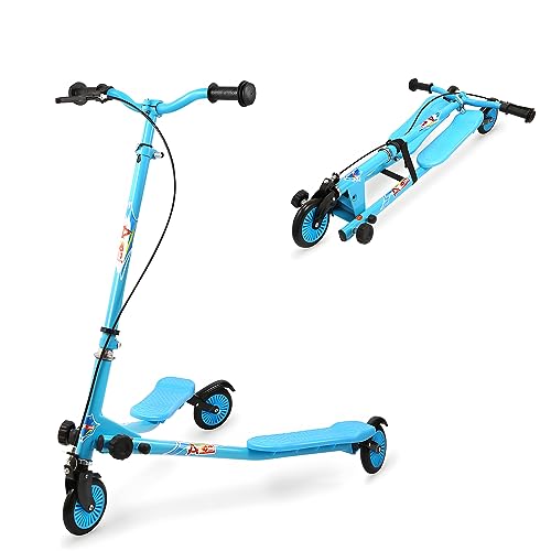 AODI Kids Swing Scooter, 3 Wheels Drifting Scooter/Wiggle Scooters with...